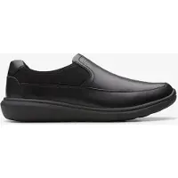 Clarks Watchet Stap Zwarte Leren Schoenen