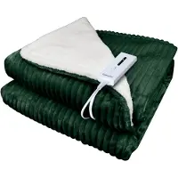 Tomado TEB1804G - Elektrische bovendeken - omslagdeken - Warmtedeken - Superzachte fleece stof - 180 x 130 cm - Groen