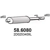 ASSO 58.6080 Uitlaat middendemper