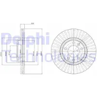 Delphi BG3835 Remschijf
