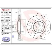 Brembo 09.D059.1X Remschijf
