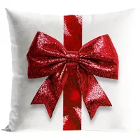 Markizeta Kerst Sierkussenhoes 40x40cm met Glitter Knit Print