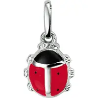 The Jewelry Collection Zilver Gerhodineerde Hanger lieveheersbeestje 1320654
