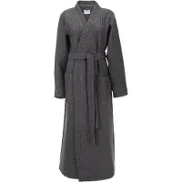 Zohome Luxe Wafel Badjas - Steel Grey Steel Grey / M