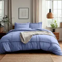 Sleeptime Dekbedovertrek Washed Tufted - Blauw 240 x 200/220 cm