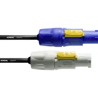 Cordial CFCA 5 FCB Stroom Aansluitkabel [1x PowerCon-stekker - 1x PowerCon-stekker] 5 m Blauw, Wit
