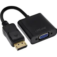InLine Basic DisplayPort-naar-VGA-adapterkabel, zwart, 0,15 m
