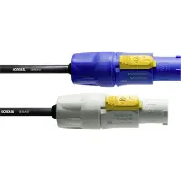 Cordial CFCA 1,5 FCB Stroom Aansluitkabel [1x PowerCon-stekker - 1x PowerCon-stekker] 1.5 m Blauw, Wit