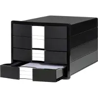 HAN IMPULS 1017-13 Ladebox Zwart DIN A4, DIN C4 Aantal lades: 3
