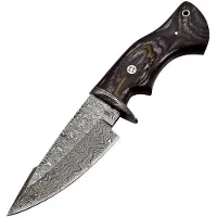 FH Knives Fixed Blade Damascus Gray