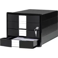 HAN IMPULS 1018-13 Ladebox Zwart DIN A4, DIN C4 Aantal lades: 3
