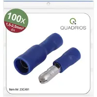 Quadrios 23C491 Ronde connector 1.5 mm² - 2.5 mm² Blauw 100 stuk(s)