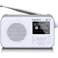 Lenco PDR-036WH - DAB+ / FM Radio met Bluetooth - Wit