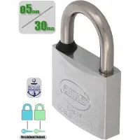 AMIG Hangslot met Sleutel Klein RVS Ø5/30mm - Standaard Beugel Buiten Weerbestendig