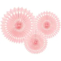Party Deco Waaiers Lichtroze - 20/30 cm
