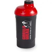 Gorilla wear Wave Shake Beker - 600 ml - Zwart/Rood