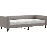 vidaXL Slaapbank met matras 90x200 cm stof taupe