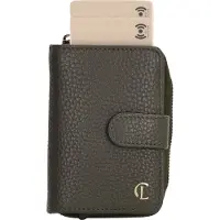 Charm London Washington Creditcard etui - Pasjeshouder - Creditcardhouder - RFID - Bescherming - Muntgeld - Briefgeld - Leren Dames Tas - Donkergroen
