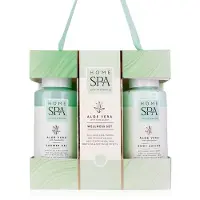 Accentra Aloe Vera Body Care Giftset – Showergel 100 ml & Bodylotion 100 ml – Giftbox - Verrijkt met Aloe Vera Extract & Shea Butter – Hydraterende Verzorgingsset in Cadeauverpakking – Groen/Wit
