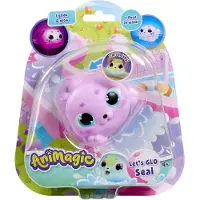 Goliath Animagic Let's Glo Seal Roze - Speelfiguur - Speelgoed - Lichtgevende Zeehond - Glijd over de vloer!