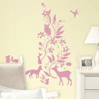 RoomMates Muurstickers Forest Friends - - Wall_stickers - Roze - Vinyl