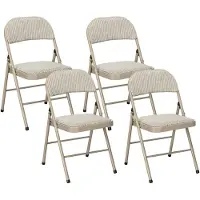 HOMCOM vouwstoel - polyester/staal - 45L x 46B x 78H cm - beige