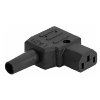 Bachmann C13 stroomstekker | haaks (naar links) | zwart