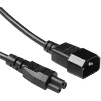 Classic C5 - C14 stroomkabel - 3x 0,75mm / zwart - 0,15 meter