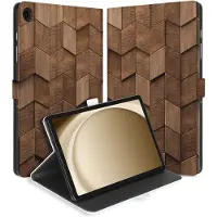 B2Ctelecom Samsung Galaxy Tab A9 Plus Tablethoesje Wooden Cubes
