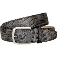 Lindenmann leren heren riem - grijs