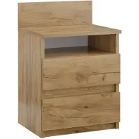 Vicco Monty Nachtkastje – 32.3 x 59.1 cm Krachtige eik goud