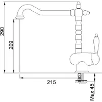 Franke Old England - Keukenkraan, koper 115.0028.208
