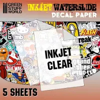 Green Stuff World GreenStuffWorld Decal Paper - Clear Waterslide Inkjet Decal Papier - 5xA4