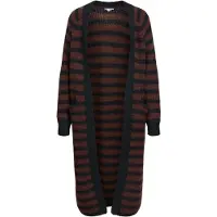 Object Gebreid vest 'OBMilu' chocoladebruin / zwart