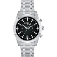 Breil Analoog horloge 'Rank' zwart / zilver