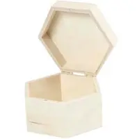Creativ Company Doos zeshoek hout creotime 12x7cm - 8 stuks