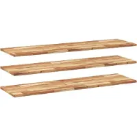 vidaXL Wandschappen 3 st zwevend olieafwerking 160x40x2 cm acaciahout