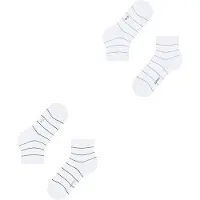 Esprit Fine Line 2-Pack slijtvast kwartlengte katoen multipack sokken dames veelkleurig - maat 35-38