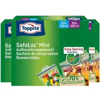 Toppits Safeloc Mini Zip-Zakjes - 3 x 40 stuks - Voordeelverpakking