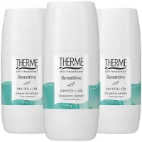 Therme Anti-Transpirant Sensitive 24H Roll-On - 3 x 60 ml - Voordeelverpakking