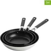 KitchenAid Pannenset Classic Stainless Steel 20 cm, 24 cm & 28 cm (3-delig)