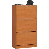 Akord Olchahouten Schoenenkast met 3 Kantelbare Deuren - 60 cm Wide - Klassiek Design