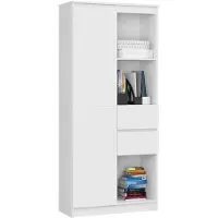 Akord Kantoorkast R15 R80 met 2 Lades en 1 Deur / Furniture Factory / Wit / 80 x 180 x 35 cm