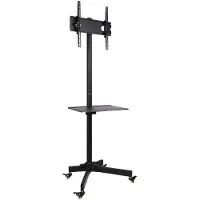 Techly ICA-TR21 Mobiele TV Stand 23-55" tot 55kg verstelbare AV-plank