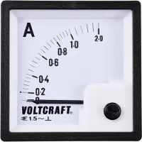 Voltcraft AM-72X72/1A: Analoog inbouwmeetinstrument, AM-72X72/1A, 1A, roterende schaal