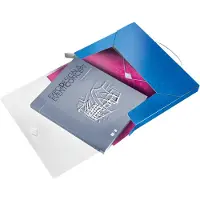 Leitz 4629 WOW documentenbox blauw metallic 30 mm (250 vellen)