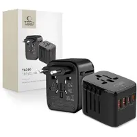 Tech-Protect Power Universele Reis Wereldstekker Voor 170 Landen Met 4 USB Aansluitingen