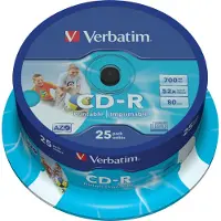 Verbatim 43439 CD-R AZO Wide Inkjet Printable Schijven