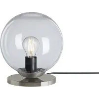 Trango Set van 1 Retro LED Tafellamp 7010CL *PUB* Glazen Kegel Tafellamp incl. 1x E27 LED lamp & kabelschakelaar, vensterbanklamp, bedlampje, bureaulamp, leeslamp