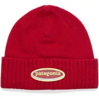 Patagonia Muts Unisex Brodeo Beanie Oval Logo: Amanita Red